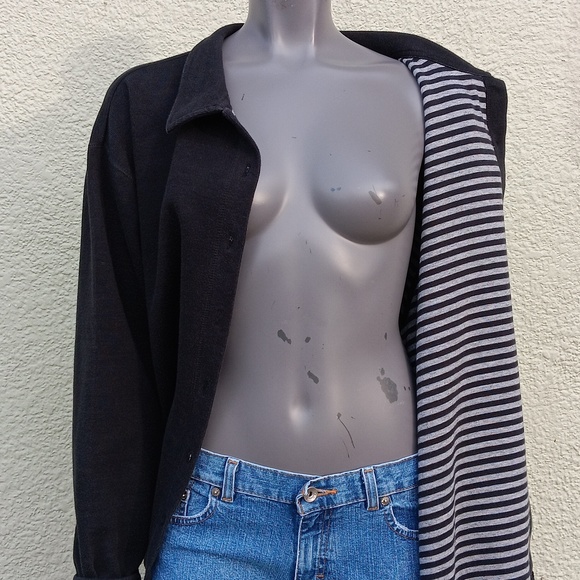 ERIKA II COLLECTION LADIES COTTON BLEND CARDIGAN W/STRIPED TRIM (RUSSIA) - Picture 13 of 17